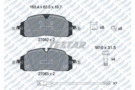 ART A03.2668 Balata Ford Transit Custom 23- Vw Transporter T8 25- - Ön